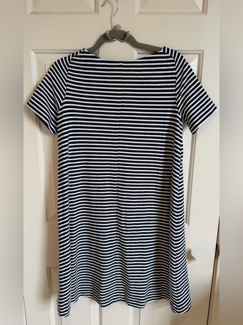 Uniglo Navy/White Striped A-Line Dress Size S Like New - Picture 2 of 3